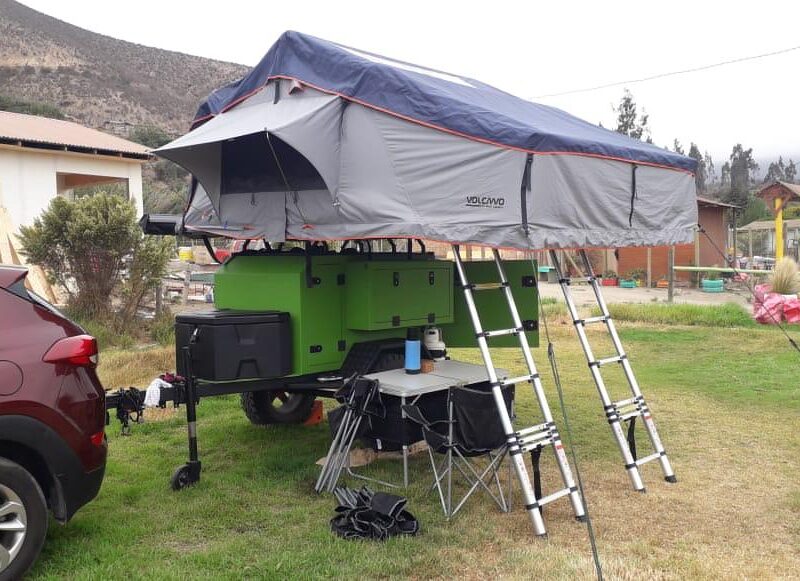 Carpa de techo  con luz led 2.2 mt Premium modelo 2025 | Volcano