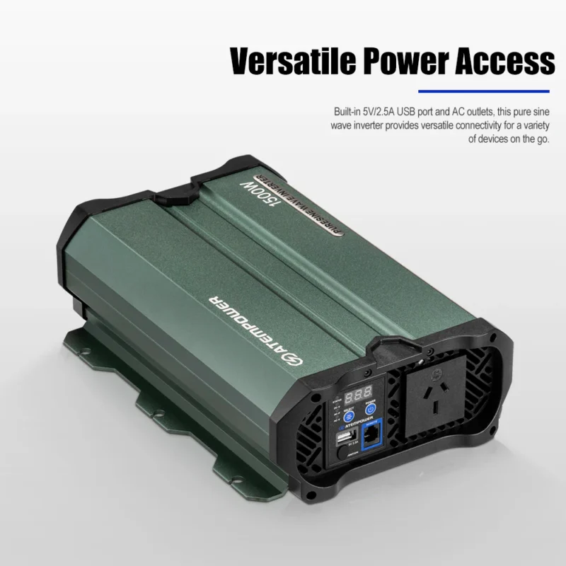 Alternative view of Inversor onda pura 1500w 12v | Atempower