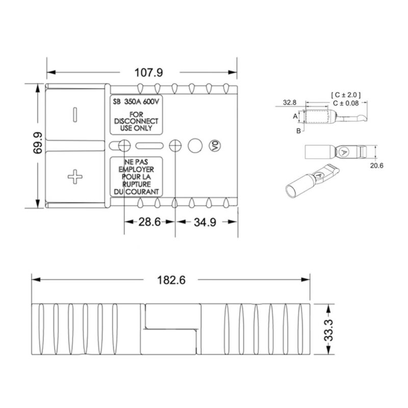 Conector Tipo Anderson 350A 2 800x800