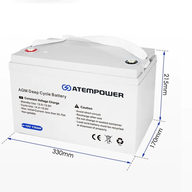 Alternative view of Bateria ciclo profundo 135ah | Atempower