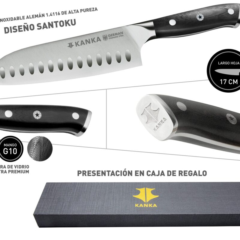Alternative view of Cuchillo modelo Santoku | Kanka