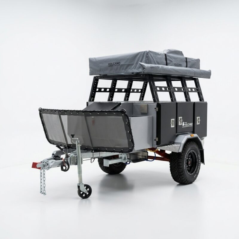 camper trailer antuco volcano