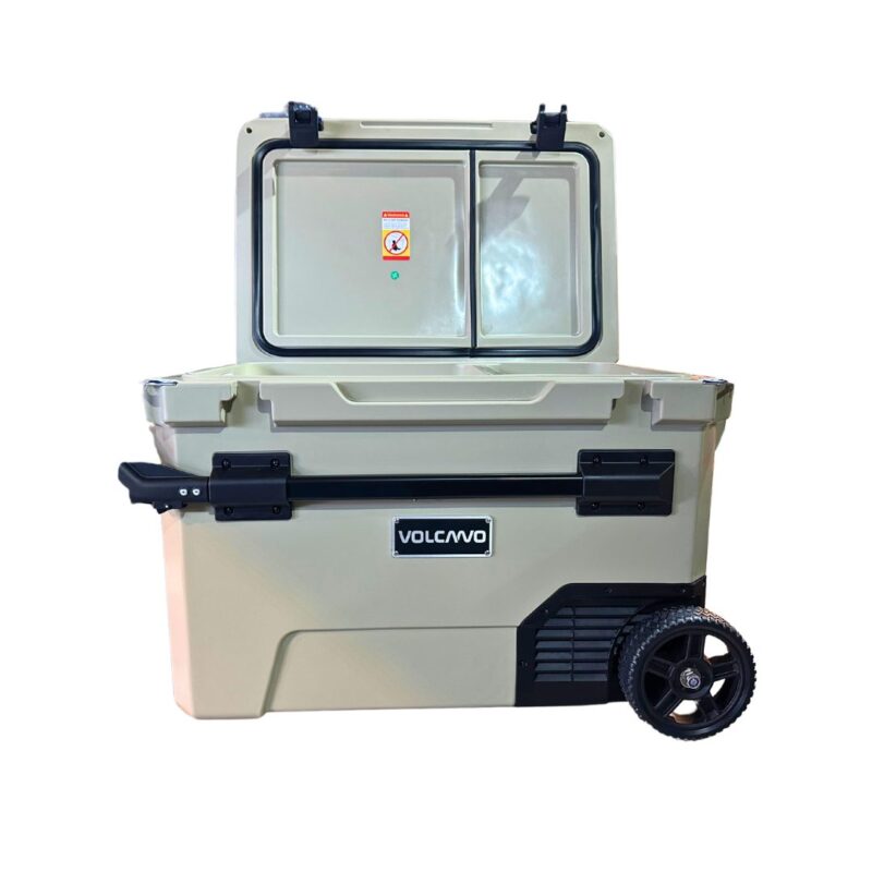 Alternative view of Refrigerador freezer 55lt con bateria incluida color beige | Volcano