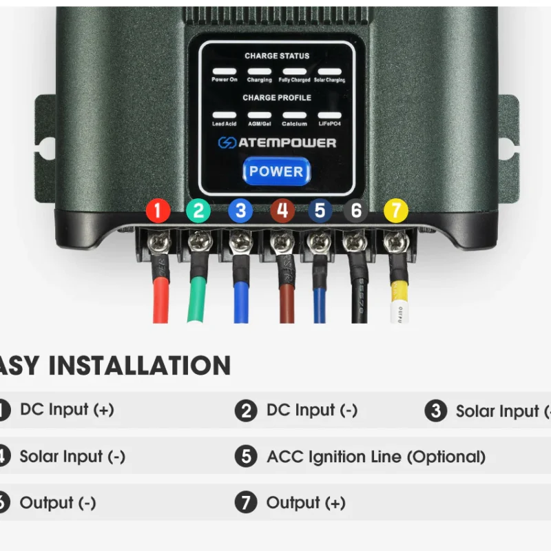 Alternative view of Cargador isolador controlador solar DC DC MPPT25a | Atempower