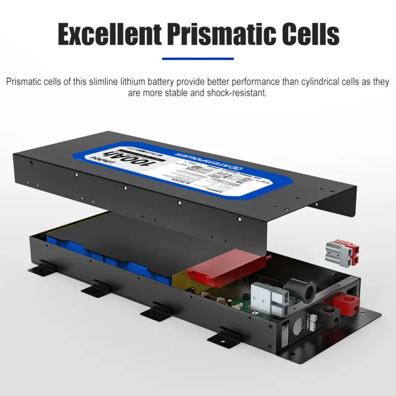 Alternative view of Bateria de litio plana 100ah con DC DC | Atempower