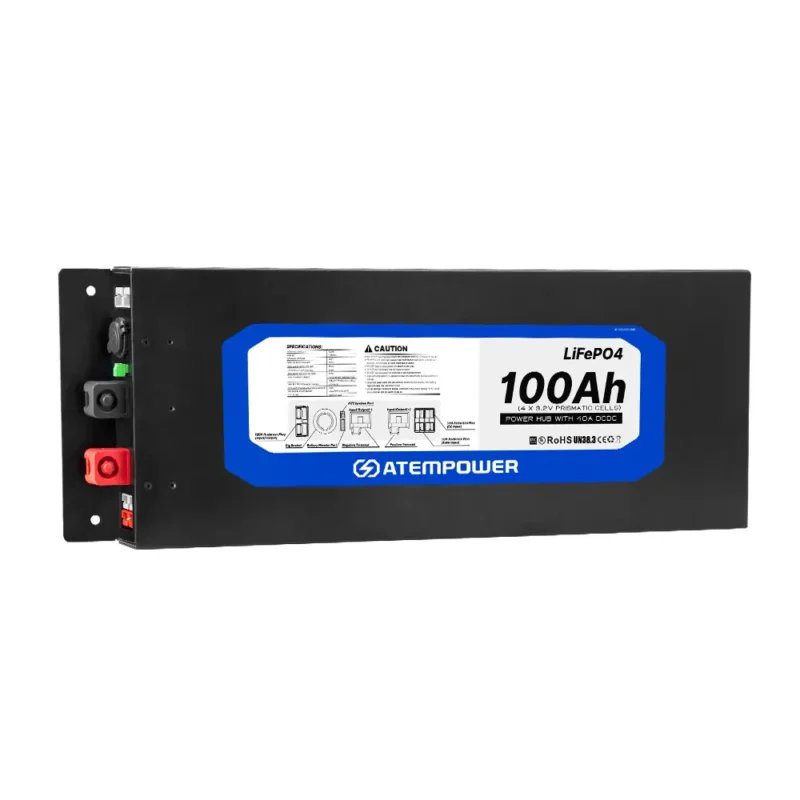 Bateria de litio plana 100ah con DC DC | Atempower