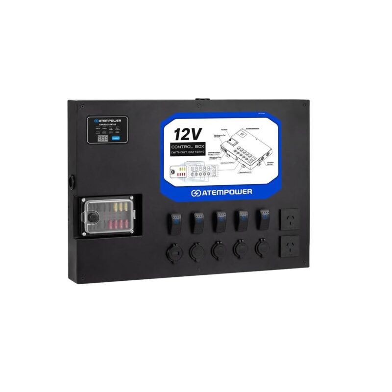 Caja control 12v con inversor 1500w y cargador DC DC 40a  | Atempower