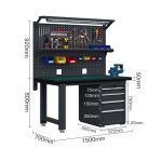 Banco de trabajo con respaldo XL negro