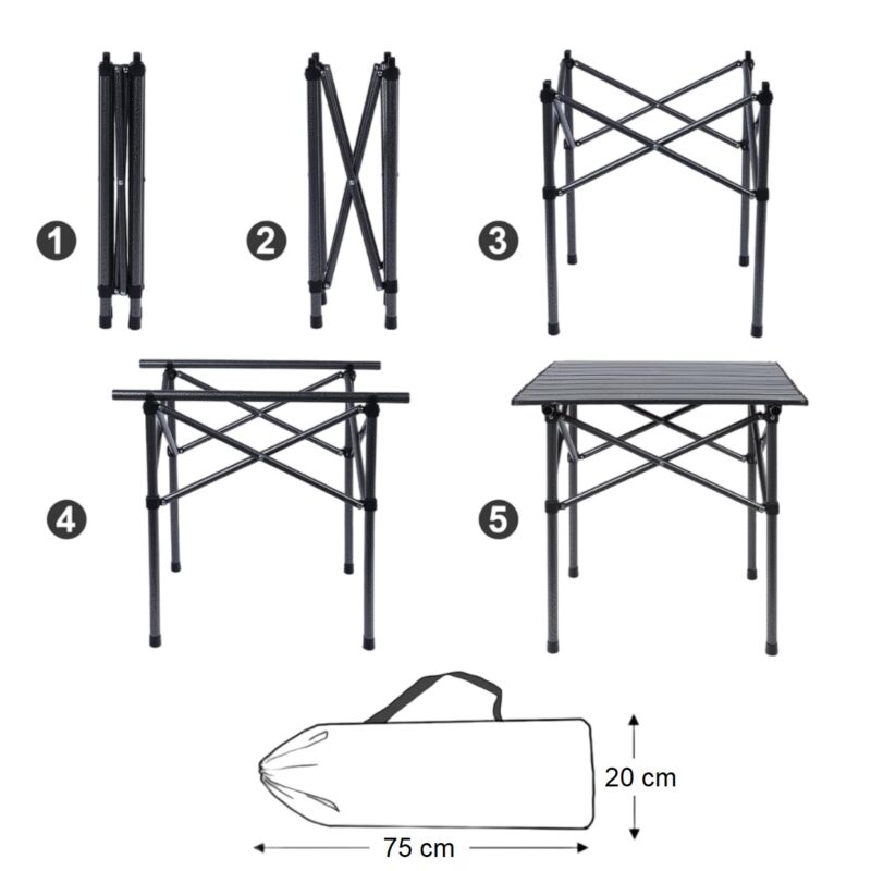 MESA PLEGABLE VOLCANO 70x70x70 4 MESA PLEGABLE VOLCANO 70x70x70 4 800x800