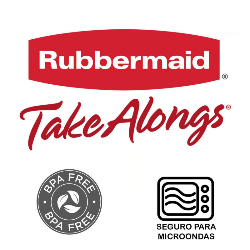PACK 4 HERMETICOS RUBBERMAID TAKEALONGS SNACK TO GO CUADRADO 669ML 2 800x800