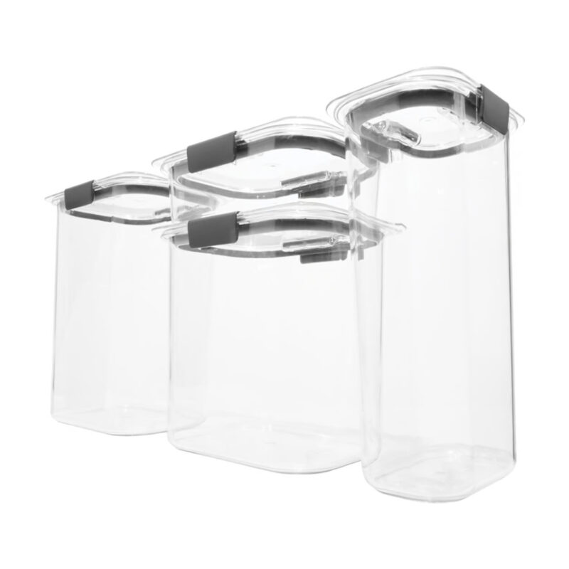 Set 4 contenedores Brilliance 750ml 1.5lt 2.8lt 3.7lt | Rubbermaid