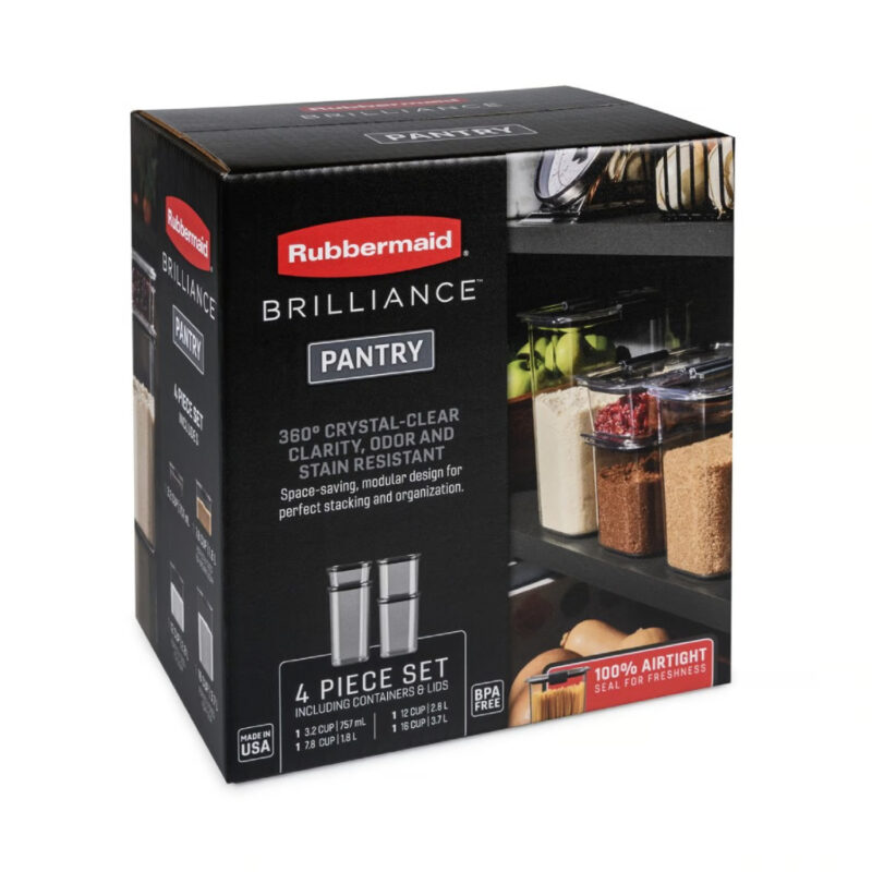 SET 4 CONTENEDORES BRILLIANCE RUBBERMAID 750ML 4 800x800