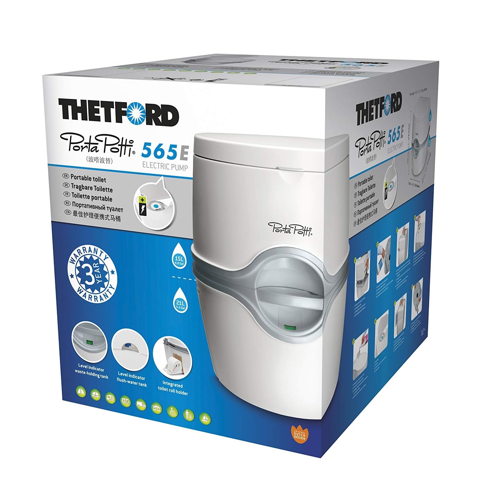 THETFORD 565E Baño quimico 565E 21lt con sistema de descarga electrico | Thetford - Imagen 14
