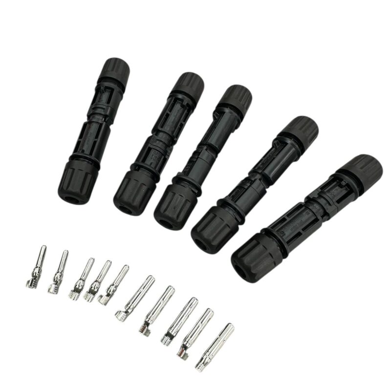 Pack 5 un conector MC4 macho hembra 4-6mm2