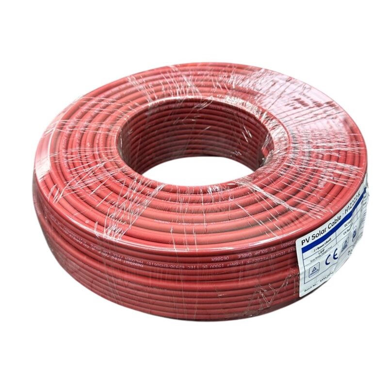 Rollo 100mt cable solar rojo 6mm2