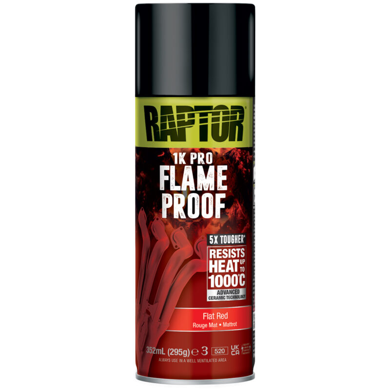 Pintura Flameproof Flat Black RFLFB/AL | Raptor