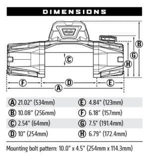 Winche VR EVO (103255) negro 12-S synthetic | Warn - VolcanoTrailer