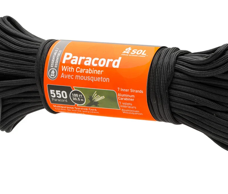 Cuerda 550 Paracord con carabina 100 ft | SOL