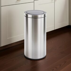 Basurero metalico de acero inoxidable 40lt con sensor automatico | Volcano