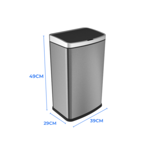 Alternative view of Basurero Metálico de Acero Inoxidable de 30 litros con Sensor