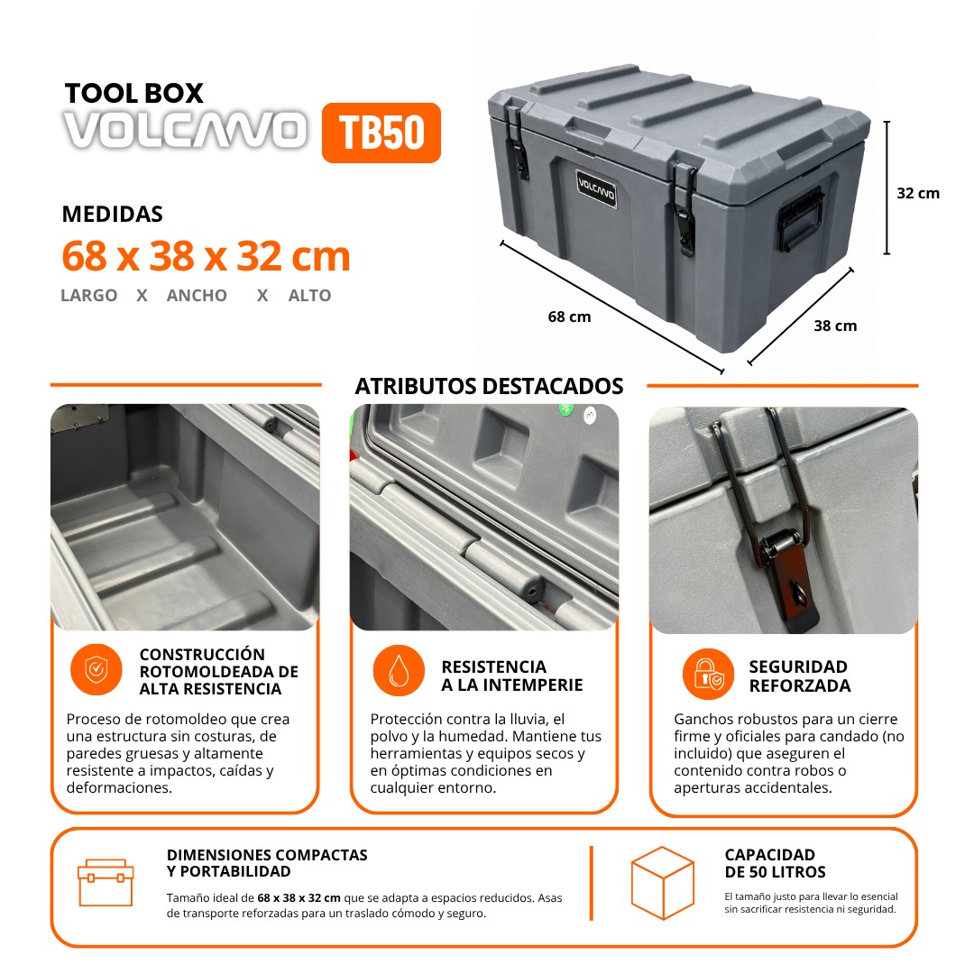 Pack 3 Tool Box rotomoldeadas | Volcano - Imagen 2