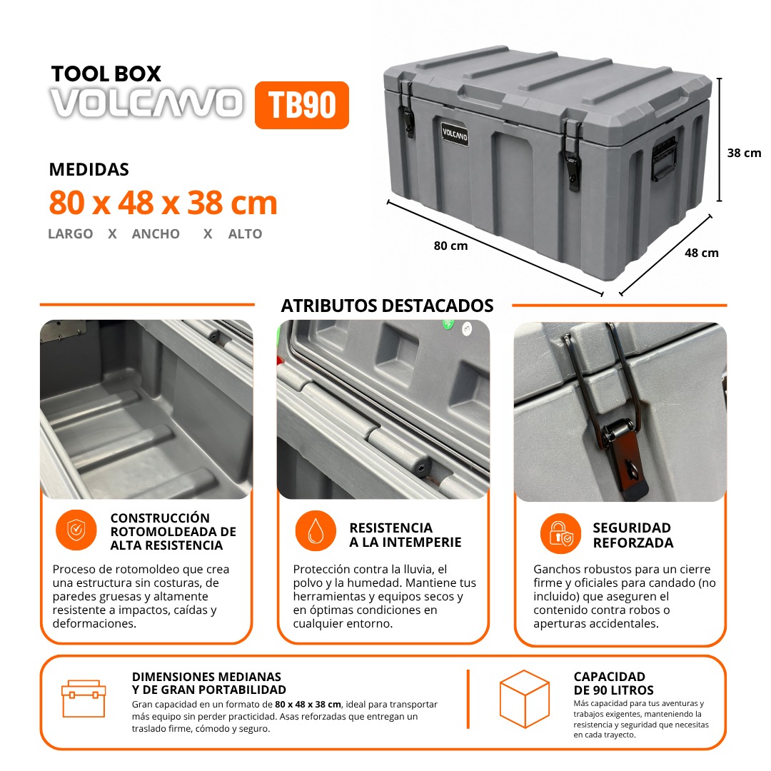 Pack 3 Tool Box rotomoldeadas | Volcano - Imagen 3