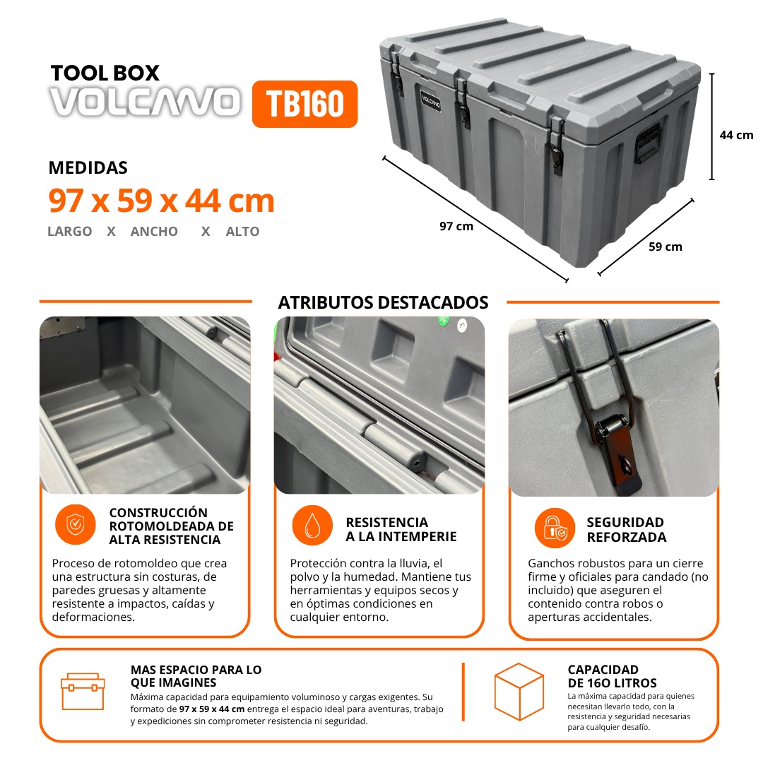 Pack 3 Tool Box rotomoldeadas | Volcano - Imagen 4