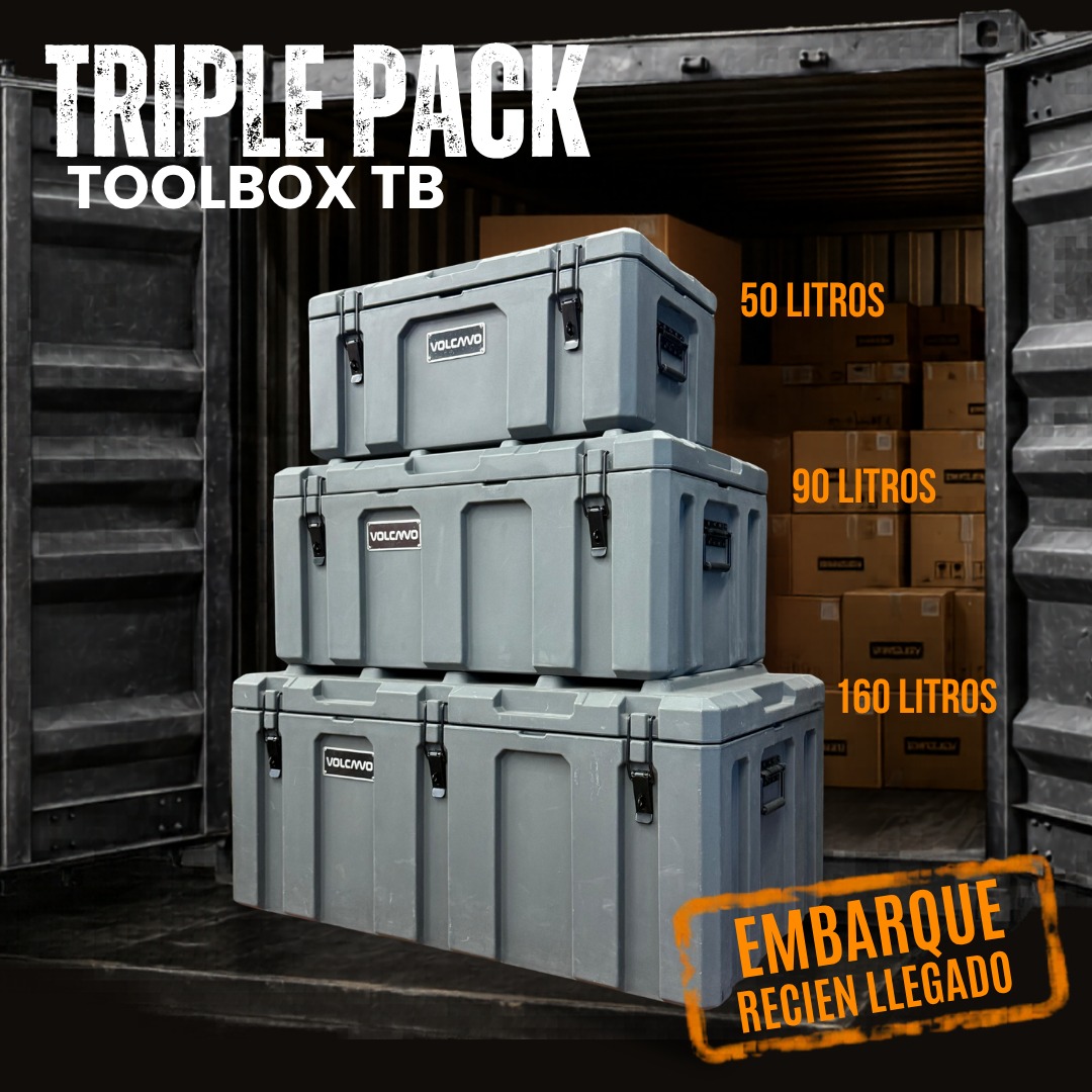 Pack 3 Tool Box rotomoldeadas | Volcano